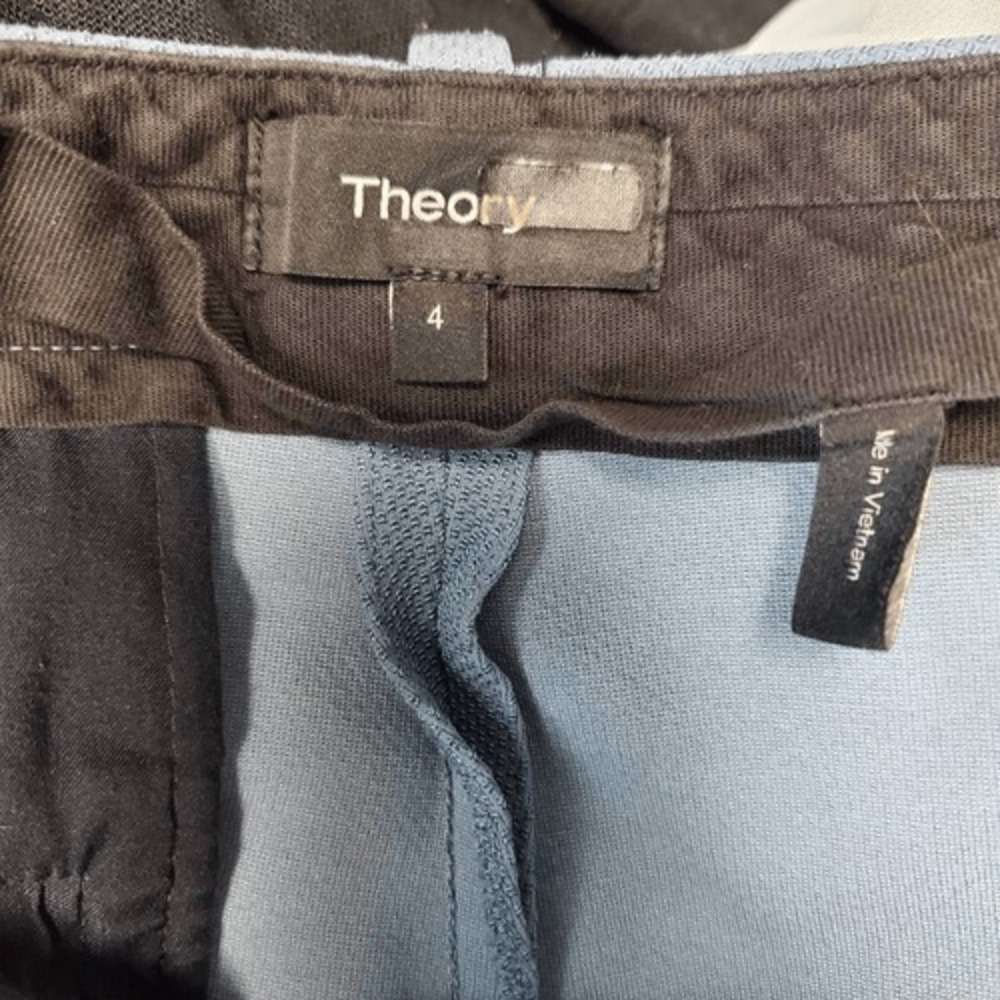 Theory‎ Women's Blue Tailor Trouser Union Knit Chambray Size 4 - Picture 5 of 5